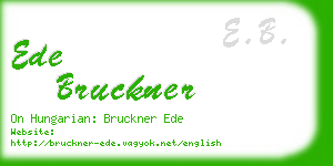 ede bruckner business card